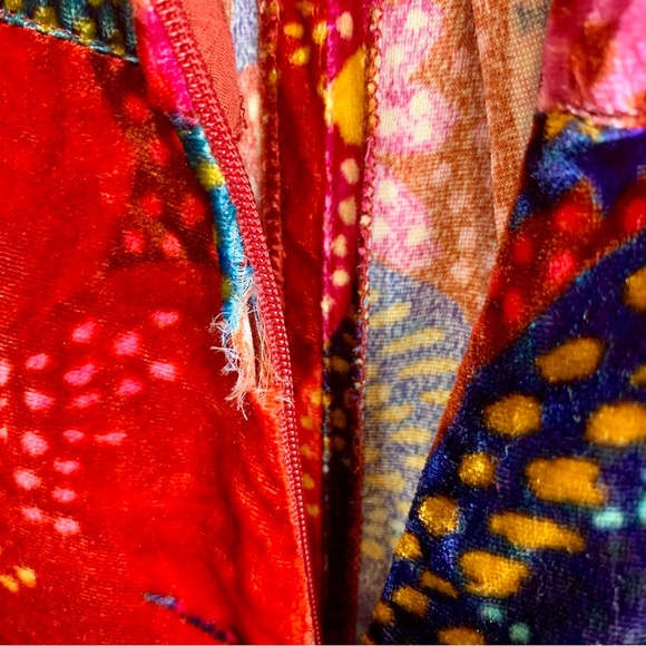 Farm Rio Red Wildlife Snake Garden Floral Velvet Jumpsuit Romper Vivid - Picture 12 of 15